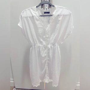 Sheer Beach Coverup, White size small